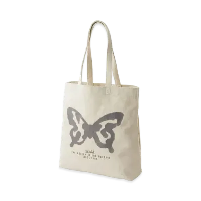 X-Girl Spray Butterfly Print Tote Bag "White"