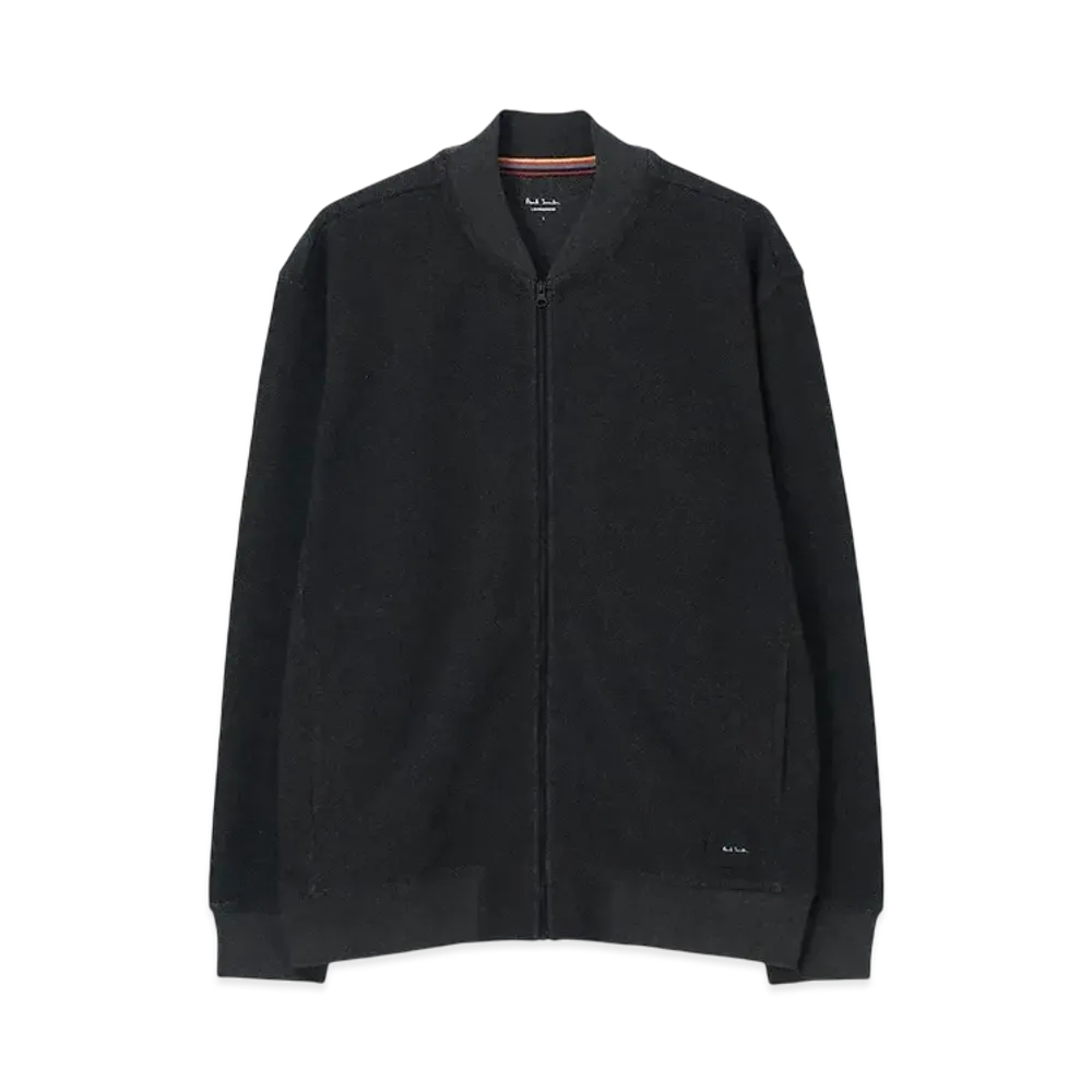 Paul Smith Herringbone Jacquard Zip-Up Blouson "Black"