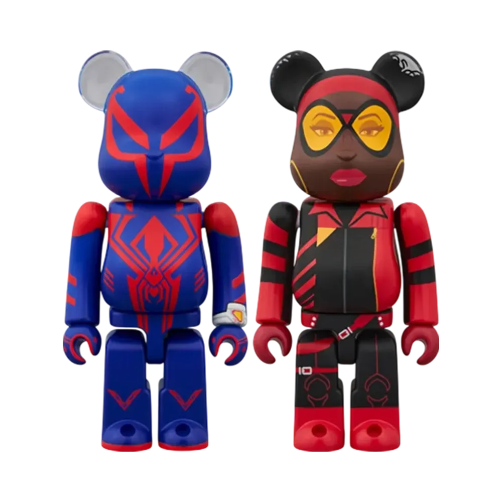 MEDICOM TOY "BEARBRICK" -SPIDER-MAN: ACROSS THE SPIDER-VERSE- Spider-Man 2099 & Spider-Woman 2Pcs Set