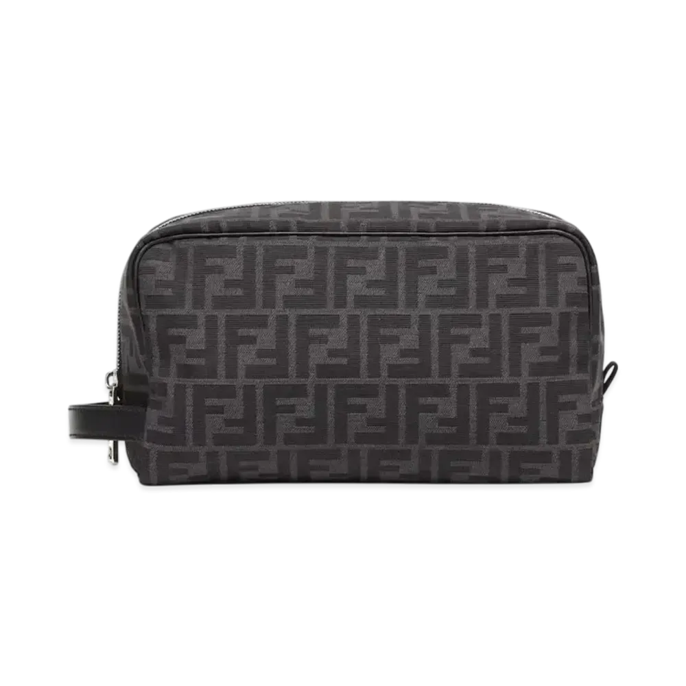 FENDI FF Toiletry Case FF Jacquard Fabric "Black"