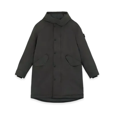 Stone Island 70349 David-TC Long Down Parka with Anti-Drop - 24FW "Lead Grey"