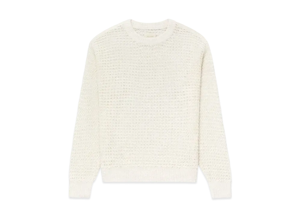Aime Leon Dore Loose Knit Waffle Crewneck Sweater "White"