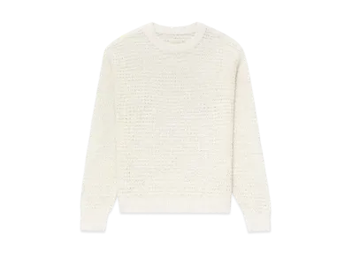 Aime Leon Dore Loose Knit Waffle Crewneck Sweater "White"