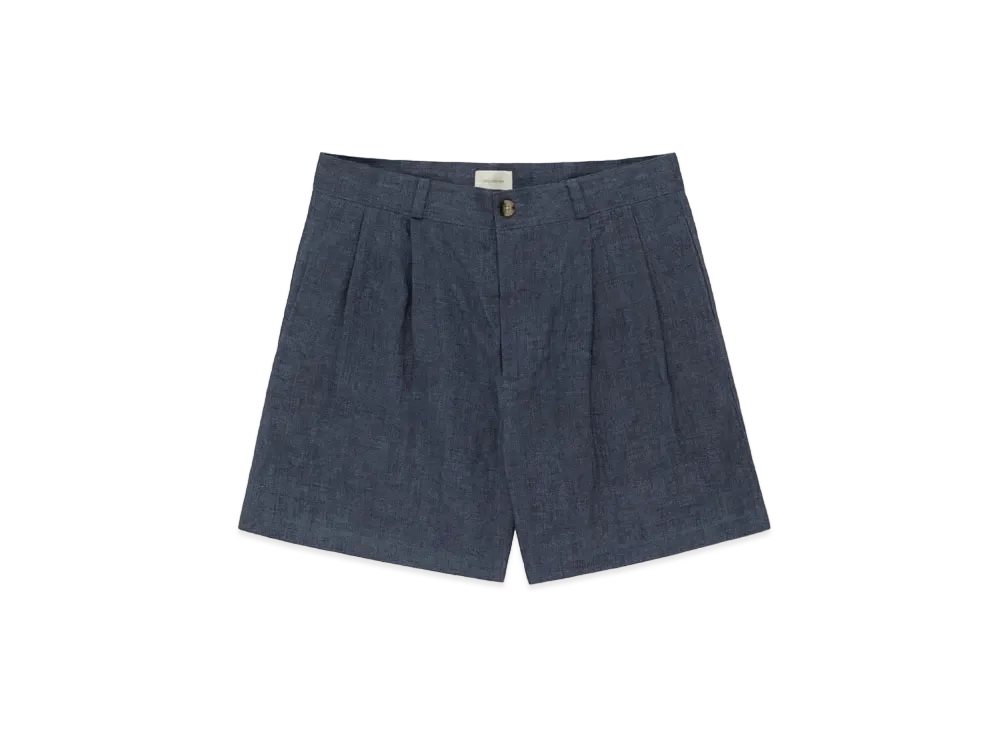 Aime Leon Dore Double Pleated Linen Short "Navy"