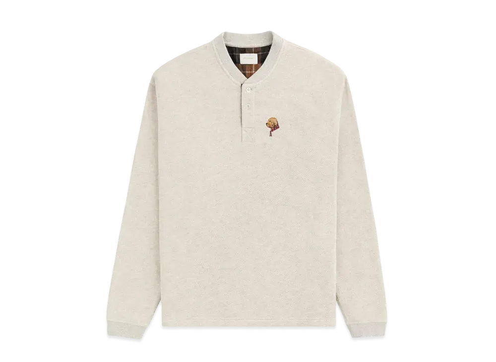 Aime Leon Dore Embroidered Waffle Henley "Oatmeal"