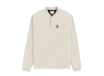 Aime Leon Dore Embroidered Waffle Henley "Oatmeal"