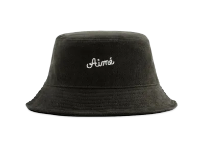 Aime Leon Dore Chain Stitch Moleskin Bucket Hat "Green"