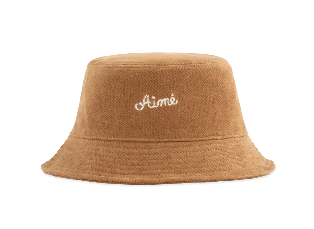Aime Leon Dore Chain Stitch Moleskin Bucket Hat "Brown"