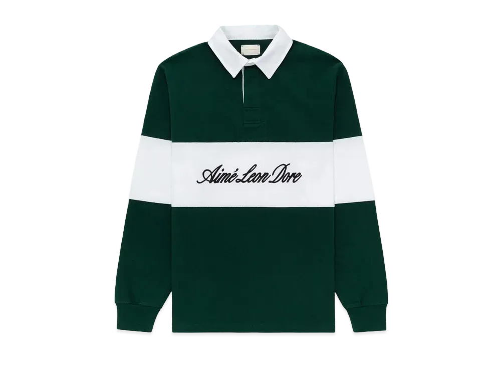 Aime Leon Dore Script Paneled Rugby "Green"