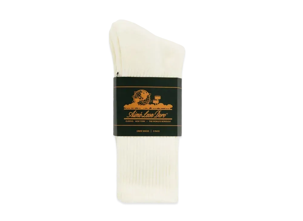 Aime Leon Dore Crew Sock 3-Pack "Cream"