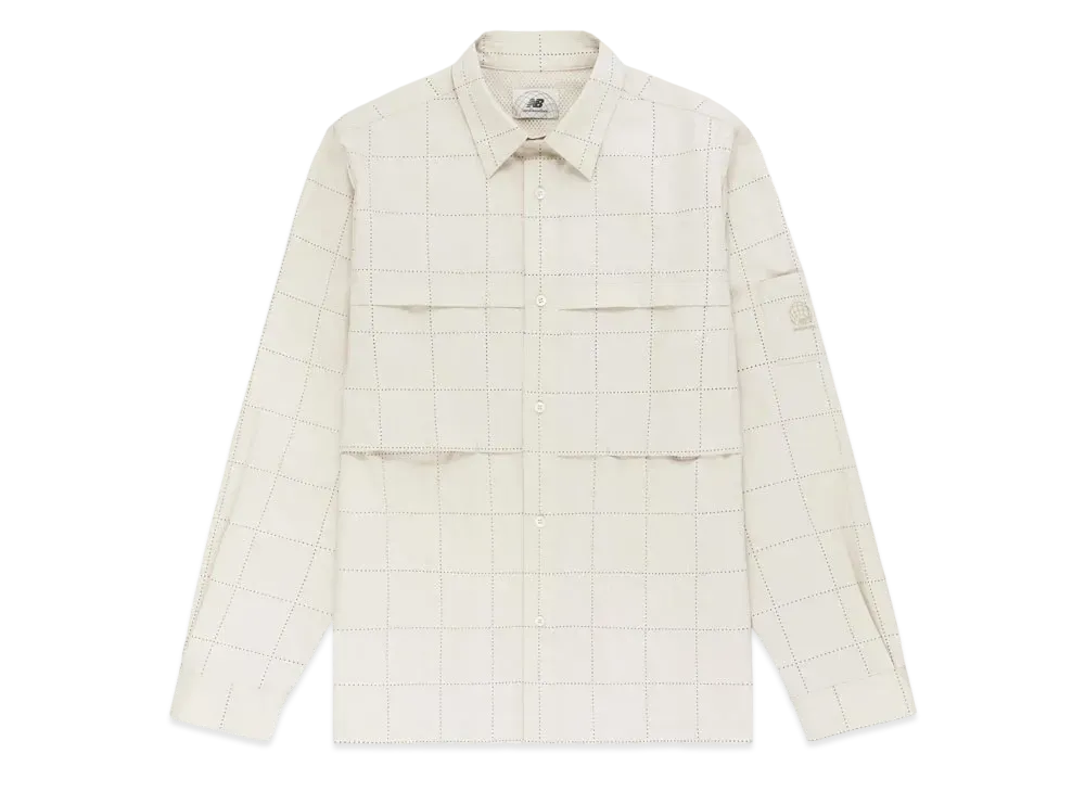Aime Leon Dore x New Balance Windowpane Grid Shirt "White"