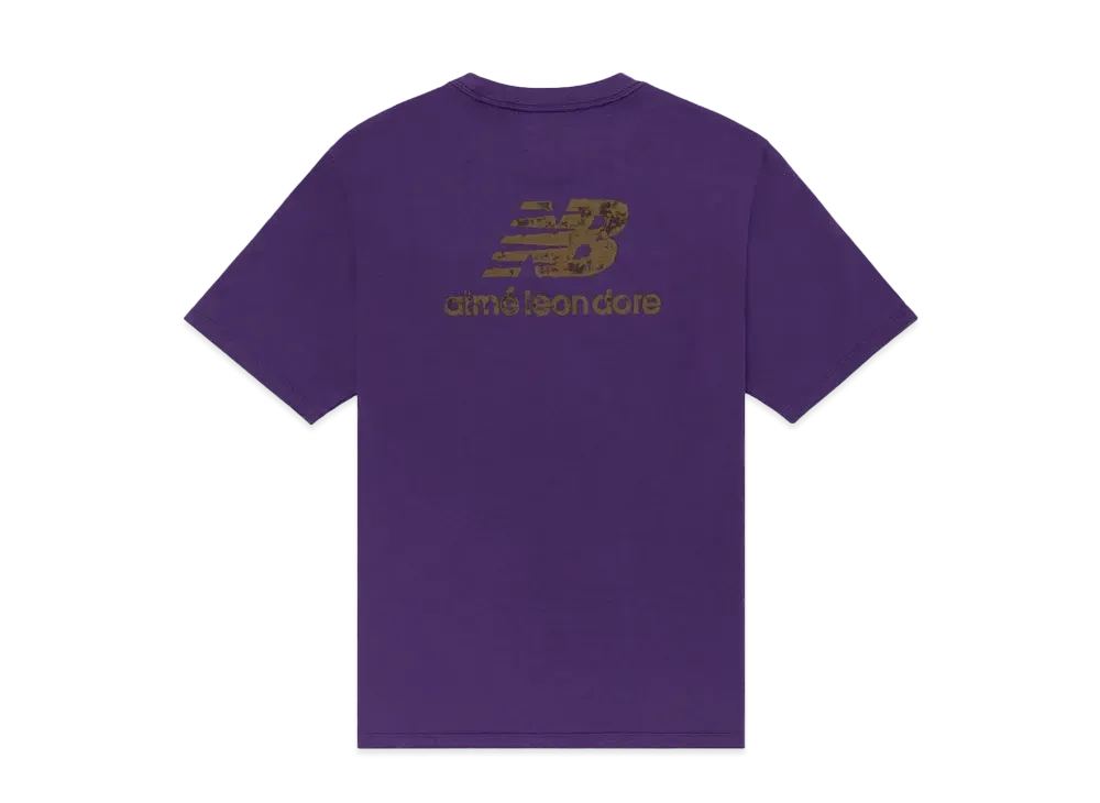 Aime Leon Dore x New Balance Garment Dyed Logo Tee "Purple"