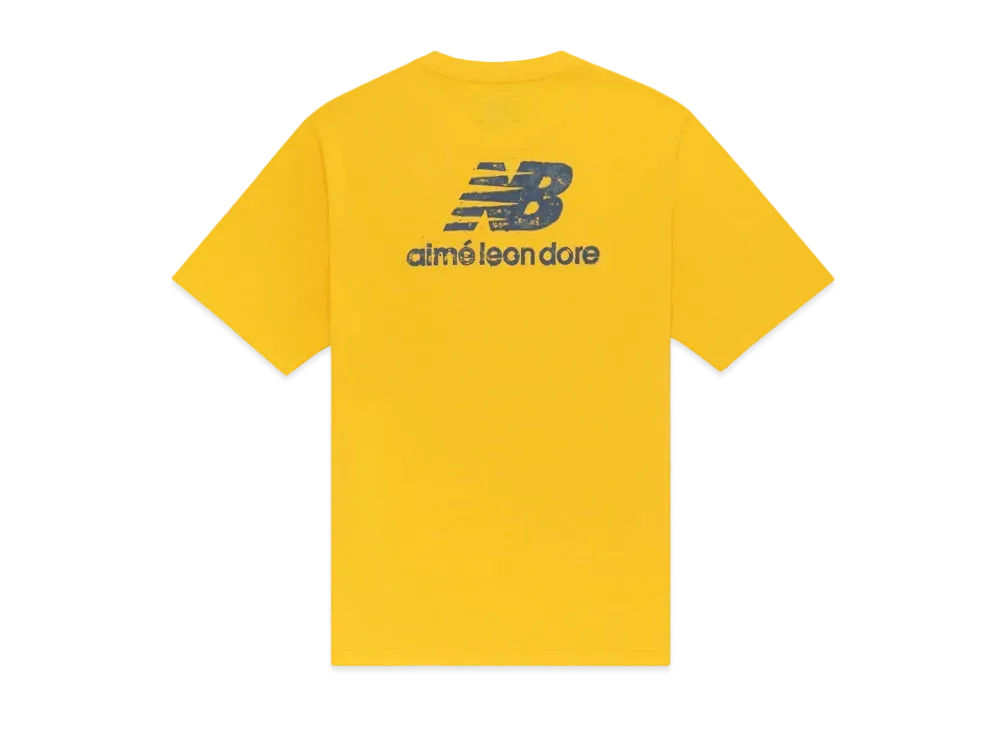 Aime Leon Dore x New Balance Garment Dyed Logo Tee "Yellow"