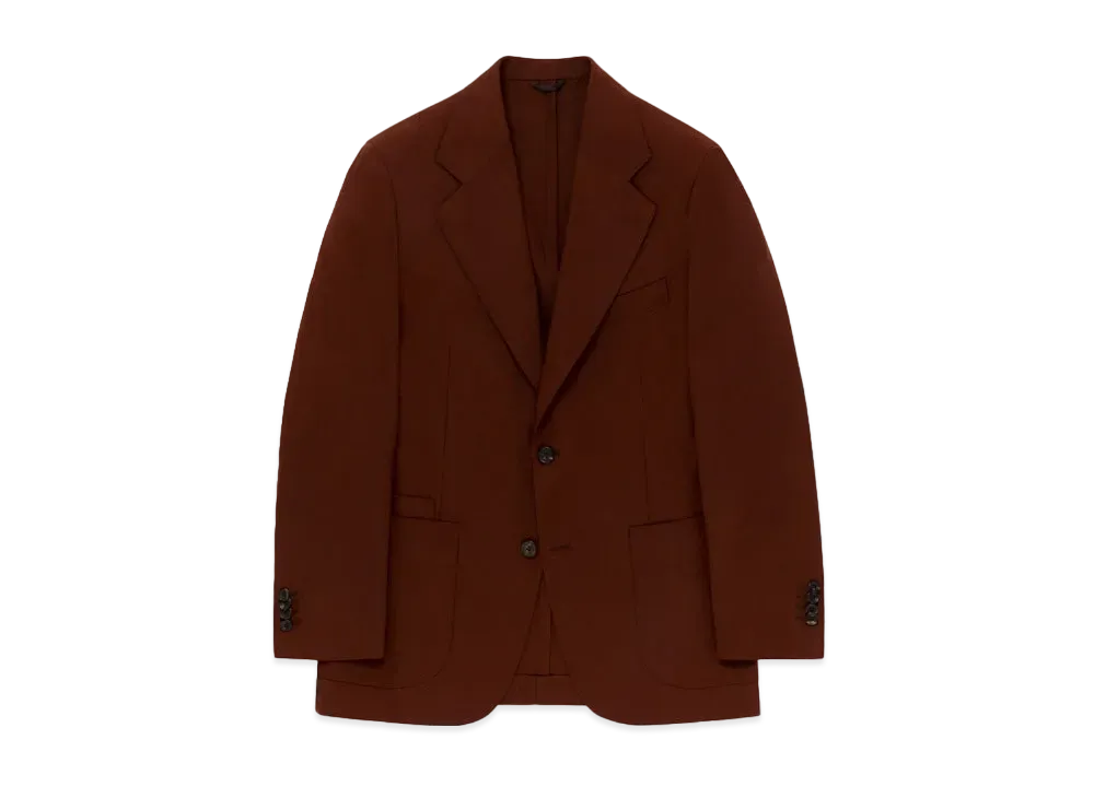 Aime Leon Dore x Drake's Single Breasted Wool Fresco Suit Jacket "Brown"