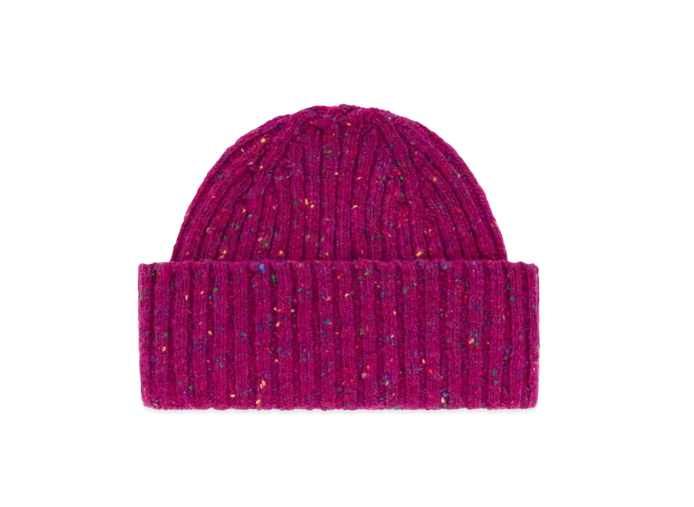 Aime Leon Dore x Drake's Donegal Ribbed Knit Beanie "Fuschia"
