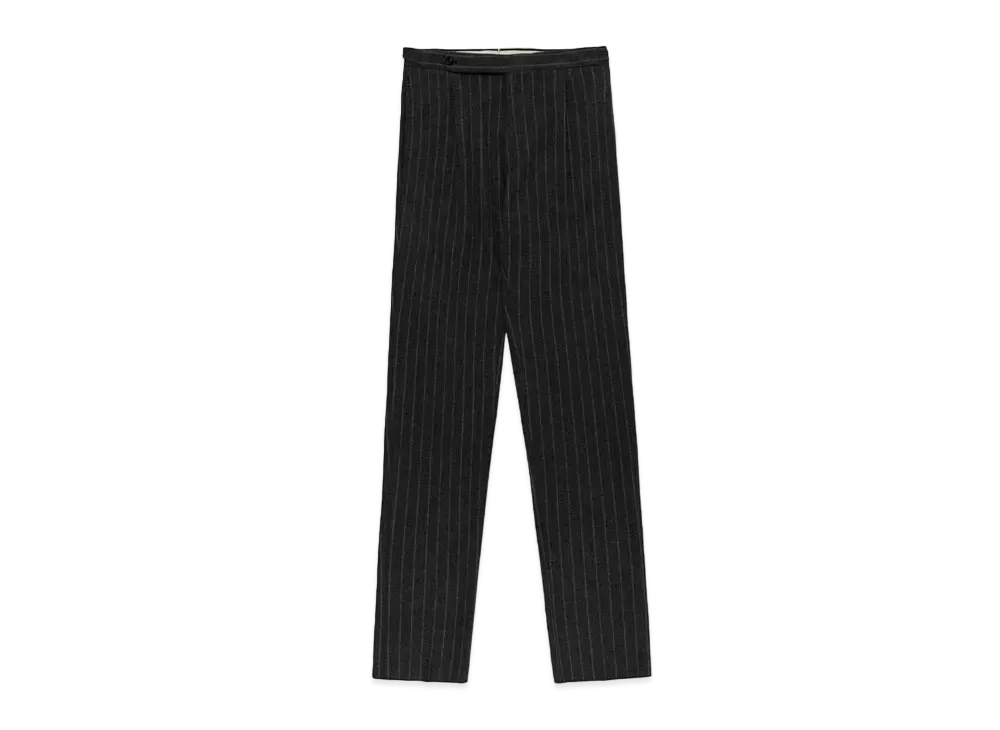 Aime Leon Dore x Drake's Chalkstripe Suit Trouser "Grey"