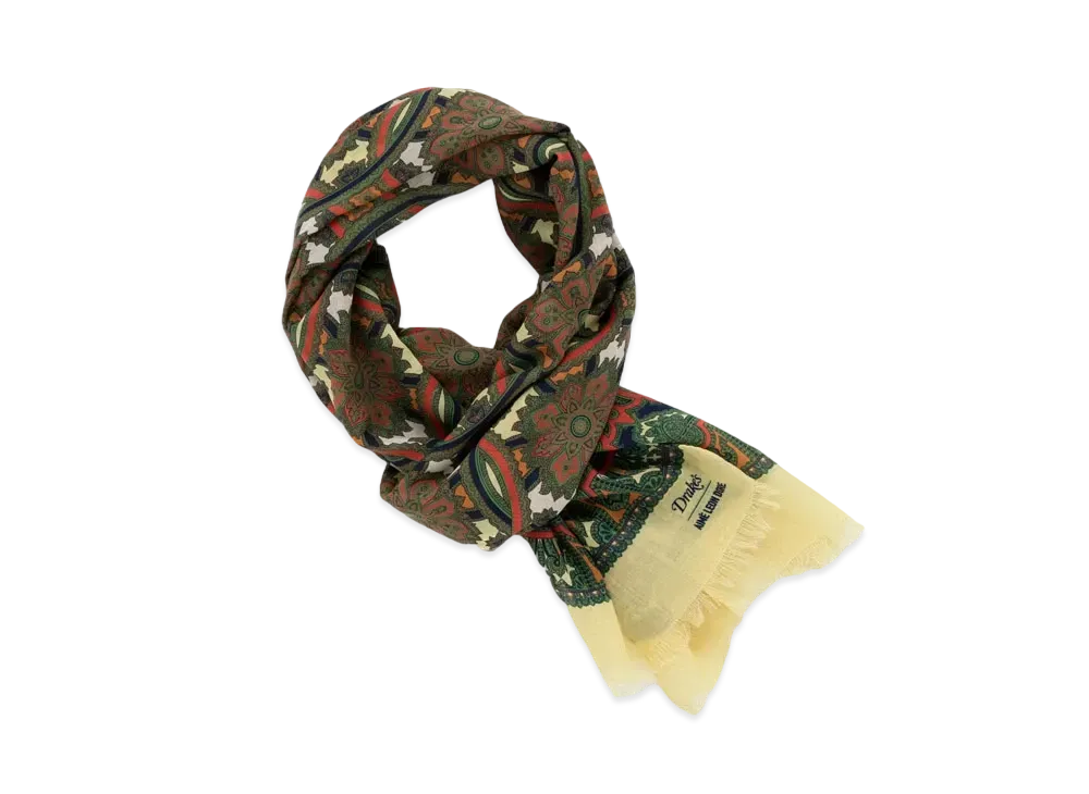 Aime Leon Dore x Drake's Archival Graphic Scarf "Multi"