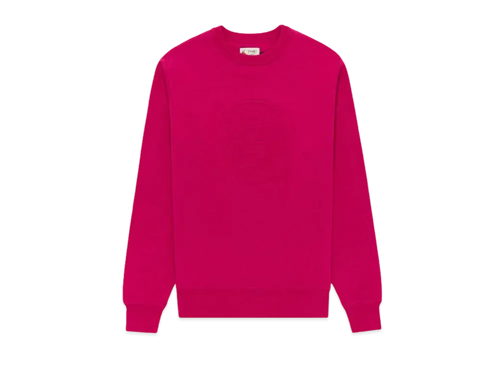 Aime Leon Dore x Drake's Embossed Crewneck Sweatshirt "Fuschia"