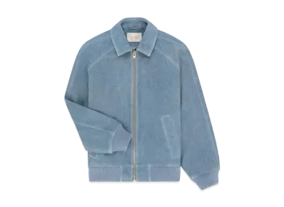 Aime Leon Dore Denim Printed Leather Jacket "Blue"