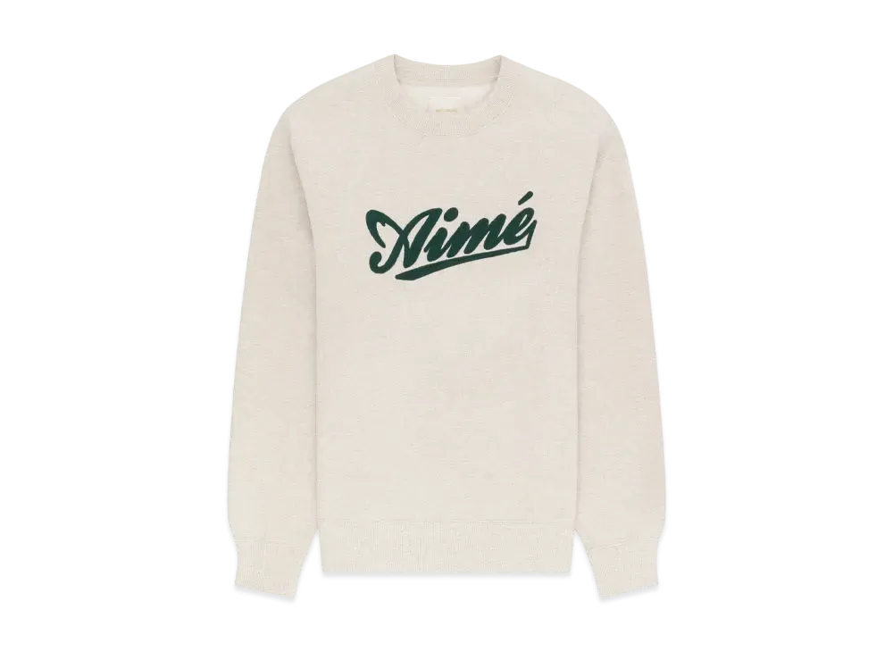 Aime Leon Dore Cycling Logo Crewneck Sweatshirt "Ivory"