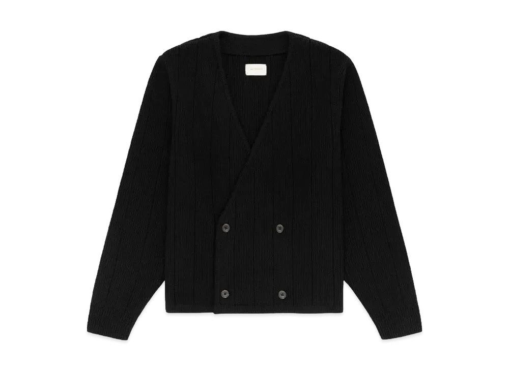 Aime Leon Dore Double Breasted Merino Cardigan "Black"