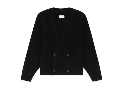 Aime Leon Dore Double Breasted Merino Cardigan "Black"