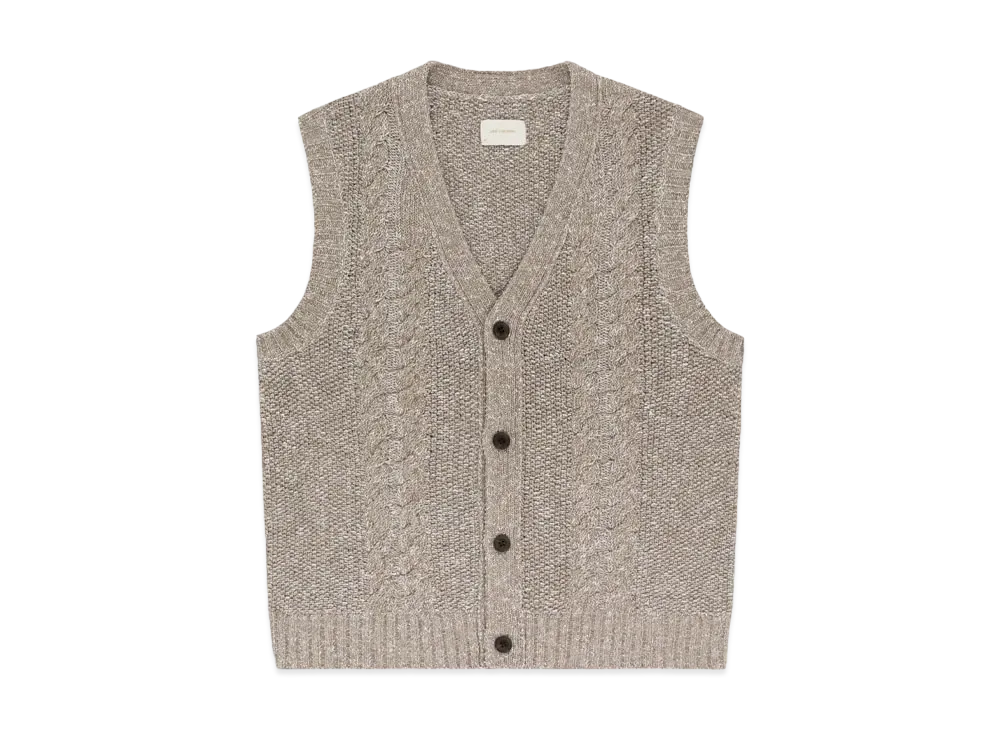 Aime Leon Dore Cable Knit Vest "Beige"