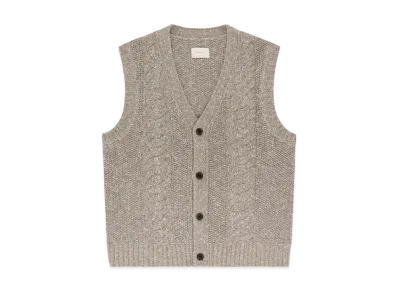 Aime Leon Dore Cable Knit Vest "Beige"