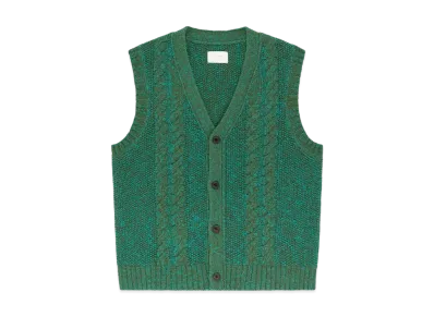 Aime Leon Dore Cable Knit Vest "Green"