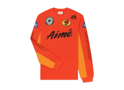 Aime Leon Dore Mesh Moto Long-Sleeve Tee "Orange"