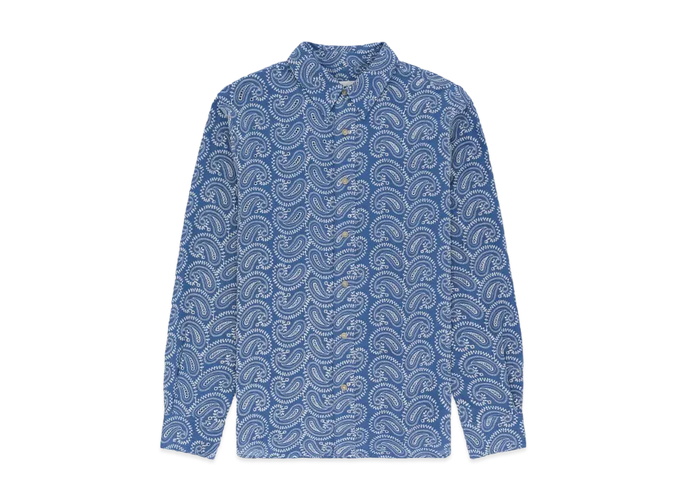 Aime Leon Dore Paisley Embroidered Shirt "Blue"