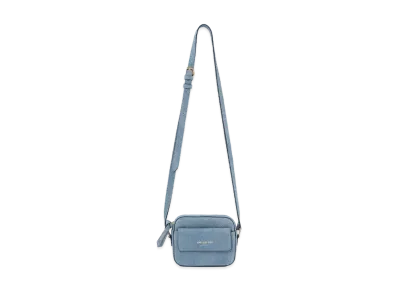 Aime Leon Dore Denim Printed Leather Shoulder Bag "Light Blue"