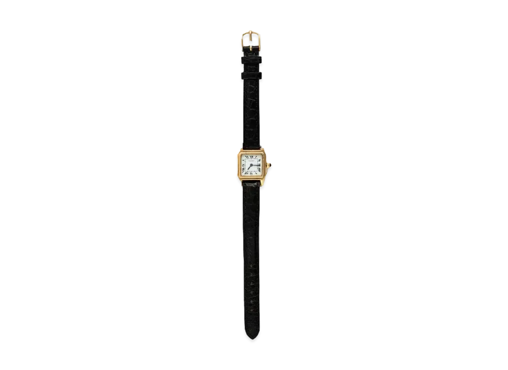 Aime Leon Dore Cartier Santos Dumont 18Kt Gold Watch "Black"