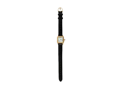 Aime Leon Dore Cartier Santos Dumont 18Kt Gold Watch "Black"