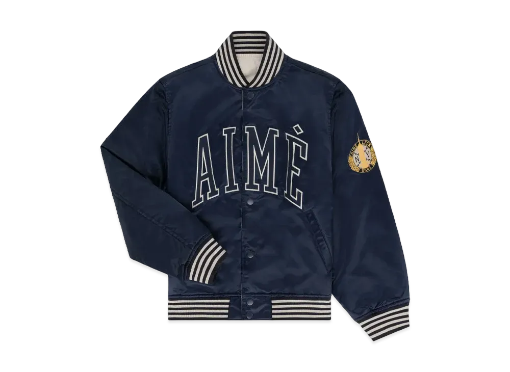 Aime Leon Dore Reversible Varsity Jacket "Navy & Cream"