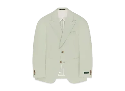 Aime Leon Dore Single-Breasted Peak Lapel Suit Jacket "Green"