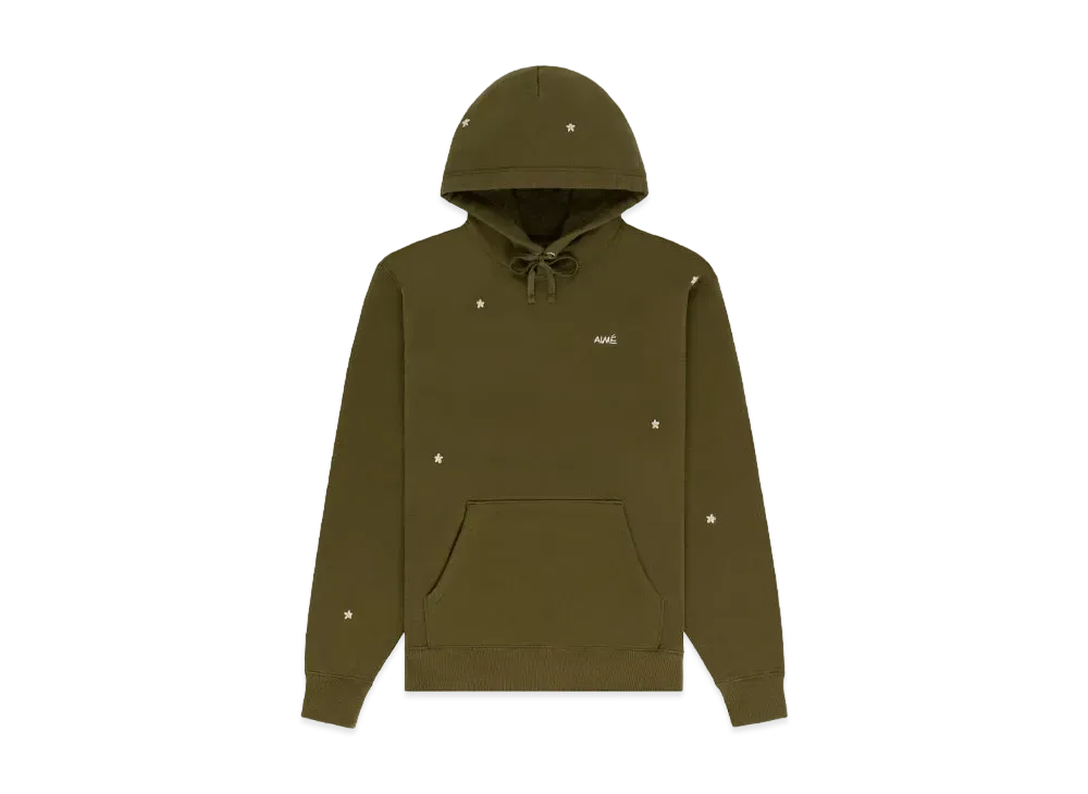 Aime Leon Dore Floral Embroidered Hoodie "Green"