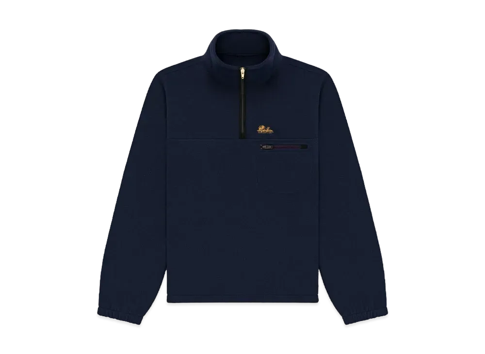 Aime Leon Dore Unisphere Quarter Zip Fleece Pullover "Navy"