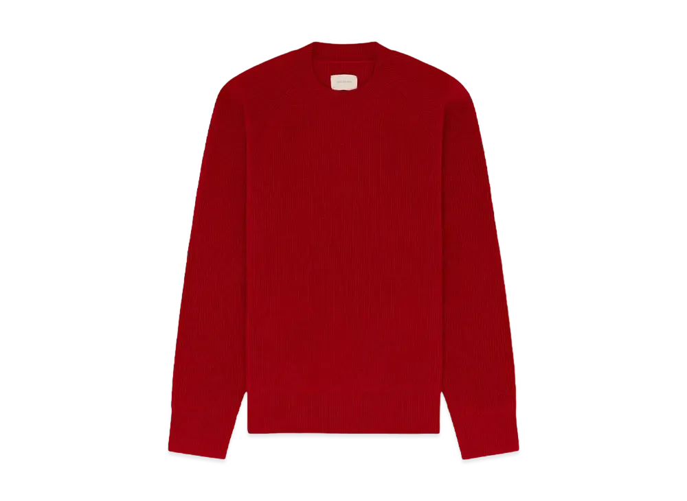 Aime Leon Dore Merino Shaker Stitch Crewneck Sweater "Red"