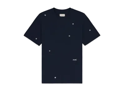 Aime Leon Dore Floral Embroidered Tee "Navy"