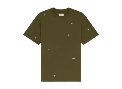 Aime Leon Dore Floral Embroidered Tee "Green"