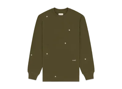 Aime Leon Dore Floral Embroidered Long-Sleeve Tee "Green"