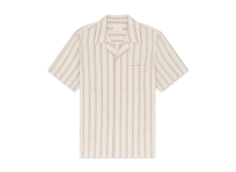 Aime Leon Dore Striped Leisure Shirt "Brown & Cream"