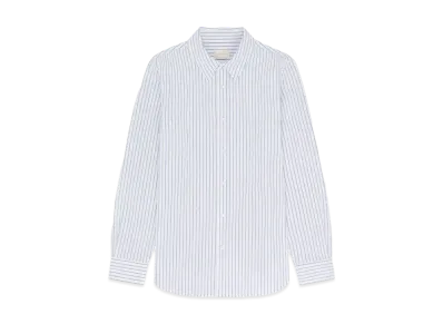 Aime Leon Dore Striped Poplin Shirt " Blue & White"