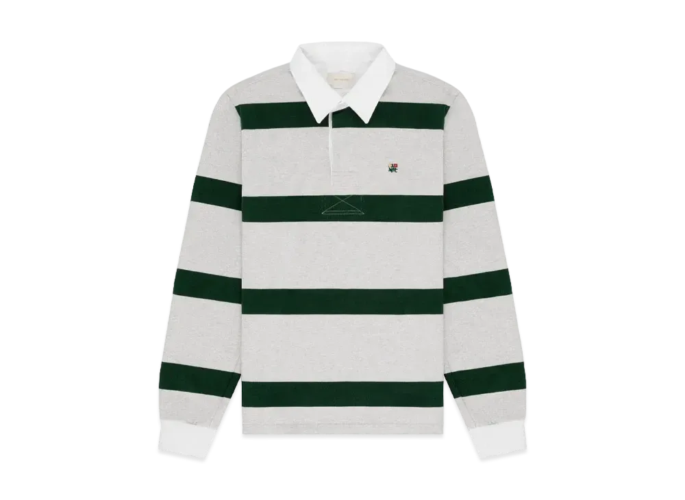 Aime Leon Dore Striped Crest Rugby "Grey & Green"
