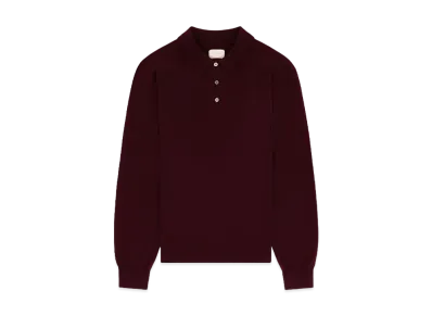 Aime Leon Dore Merino Silk Long-Sleeve Polo "Burgund"