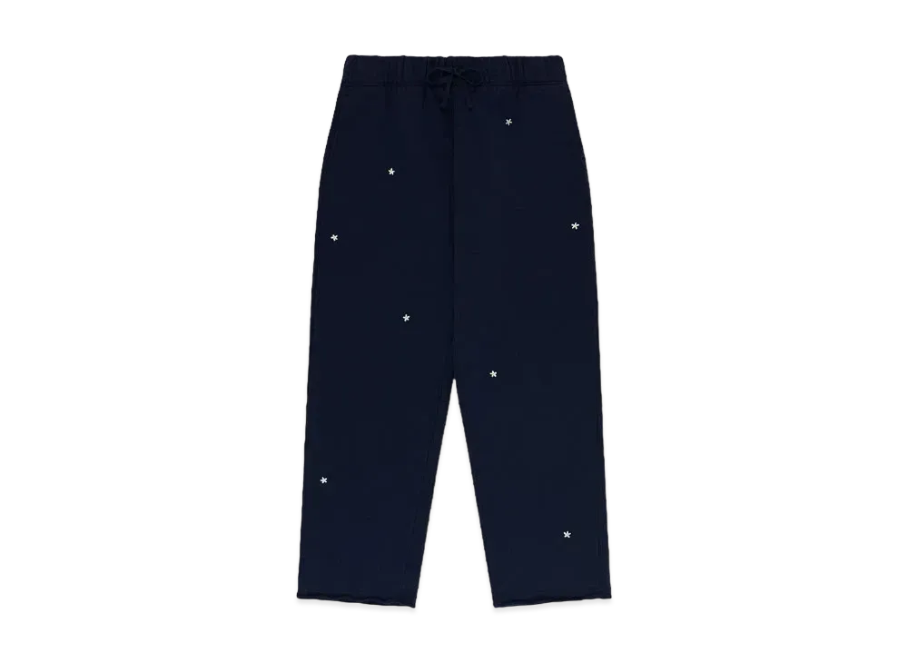 Aime Leon Dore Floral Embroidered Sweatpant "Navy"