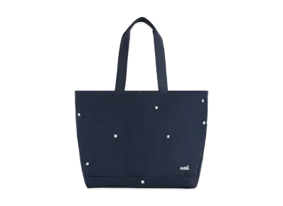 Aime Leon Dore Floral Embroidered Large Canvas Tote Bag "Navy"
