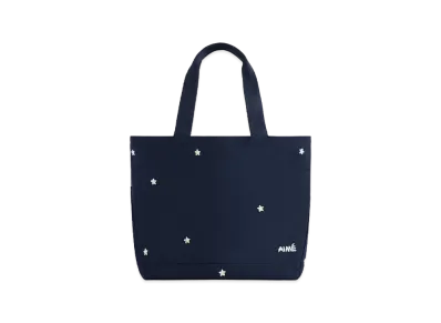 Aime Leon Dore Floral Embroidered Small Canvas Tote Bag "Navy"