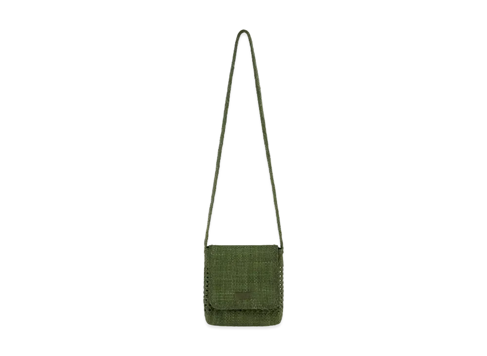 Aime Leon Dore Woven Leather Shoulder Bag "Green"